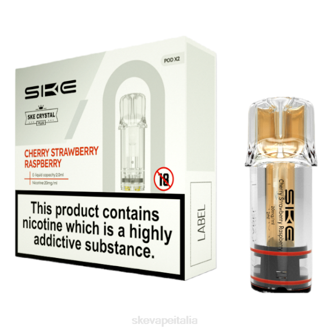 SKE Vape Pen - SKE vaporizzatori di cristallo più baccelli lampone ciliegia fragola N6ZT109