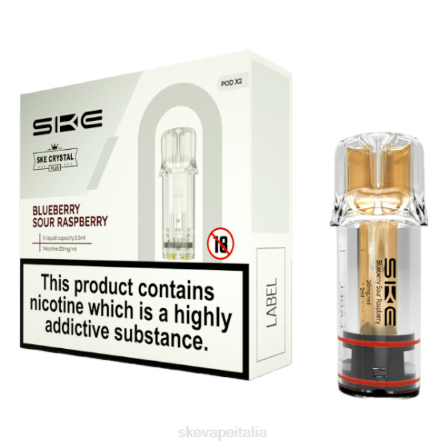SKE Vape Refills - SKE vaporizzatori di cristallo più baccelli lampone acido al mirtillo N6ZT107